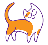 Vrolijke kat logo van De Vrolijke Huiskat