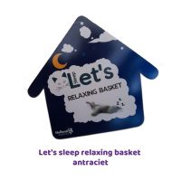 Label Let's sleep relaxing basket kattenmand antraciet.