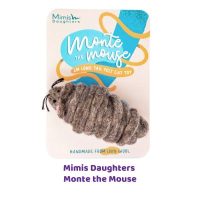 Mimis Daughters Monte the mouse een kattenspeeltje van vilt met een staart van 2 meter