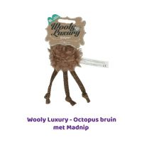 Wooly Luxury Octopus bruin kattenspeeltje