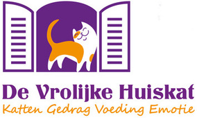Logo van kattenpraktijk De Vrolijke Huiskat kattenfluisteraar